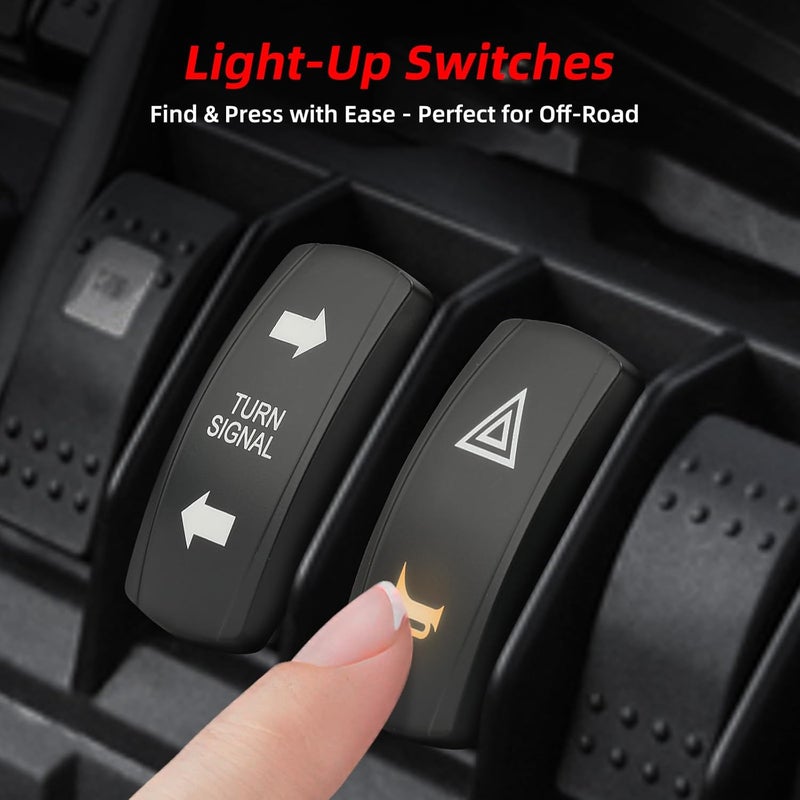 OFIG UTV Turn Signal Kit with 110DB Horn, Pre-Wired, Plug and Play ATV UTV Blinker with Rocker Switch, Universal UTV Street Legal Kit Compatible with Polaris, Can Am, CFMOTO, Arctic Cat - Image 5